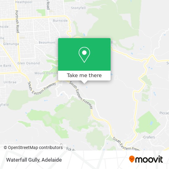 Waterfall Gully map