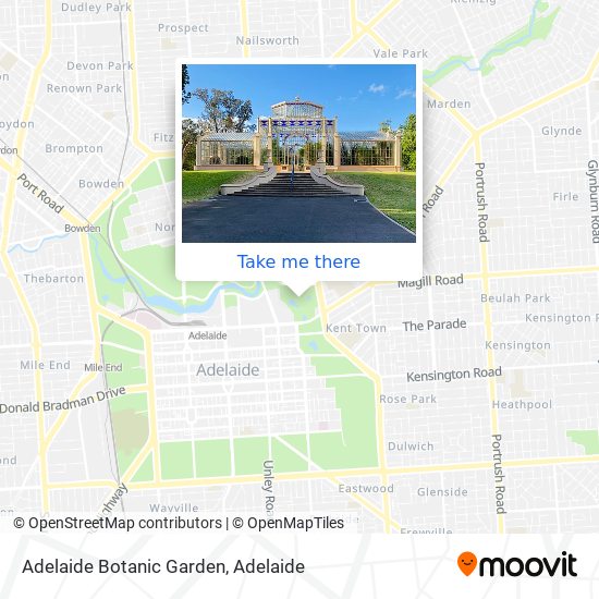 Adelaide Botanic Garden map