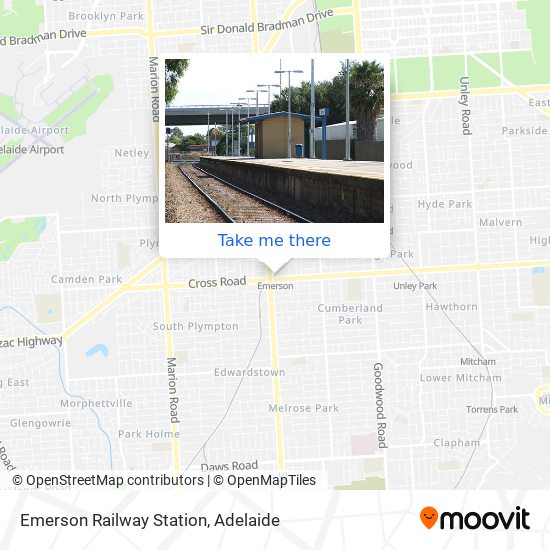 Mapa Emerson Railway Station