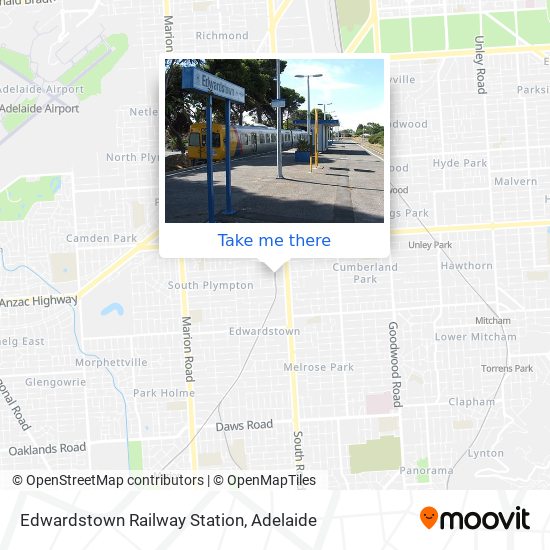 Mapa Edwardstown Railway Station