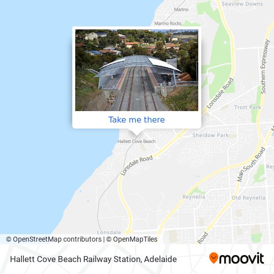 Hallett Cove Beach Railway Station map