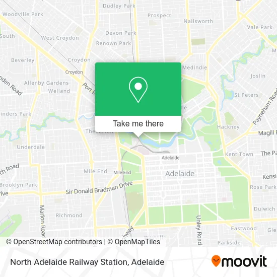North Adelaide Railway Station map