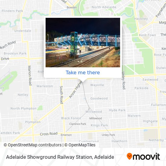 Adelaide Showground Railway Station map