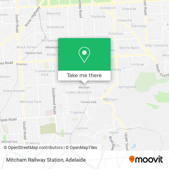 Mapa Mitcham Railway Station