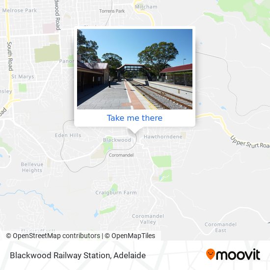 Blackwood Railway Station map