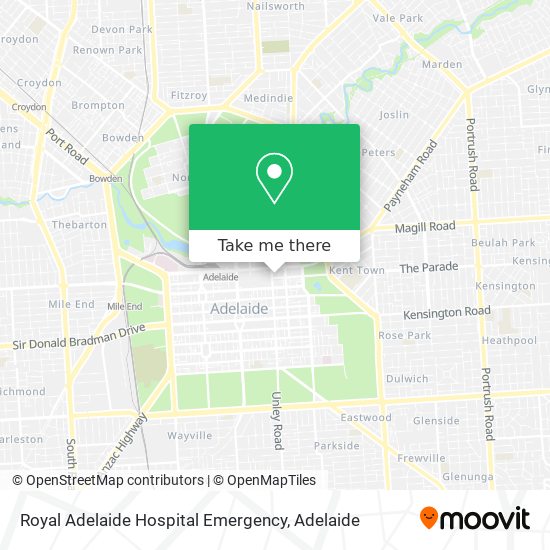 Royal Adelaide Hospital Emergency map