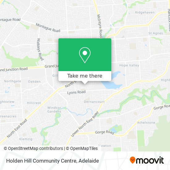 Holden Hill Community Centre map