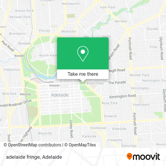 Mapa adelaide fringe