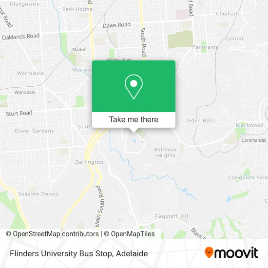 Mapa Flinders University Bus Stop