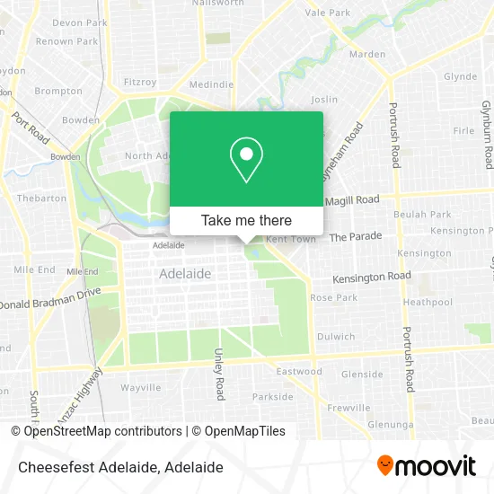 Cheesefest Adelaide map