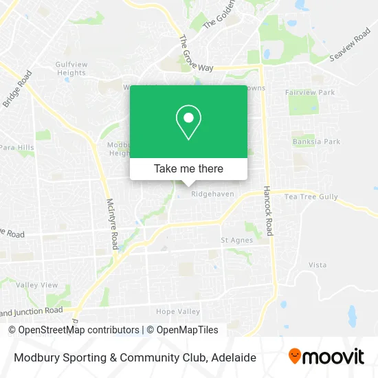 Mapa Modbury Sporting & Community Club