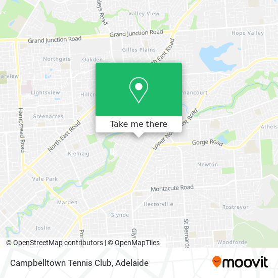 Mapa Campbelltown Tennis Club