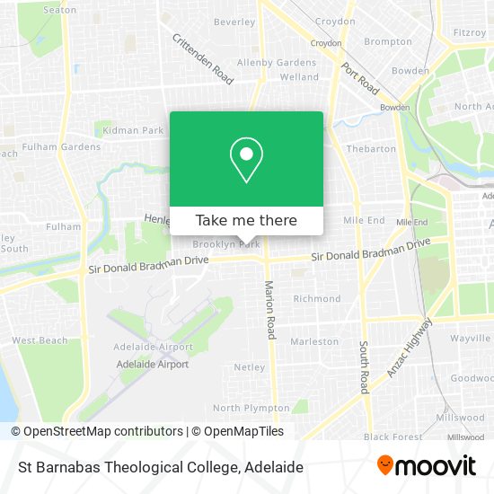 Mapa St Barnabas Theological College