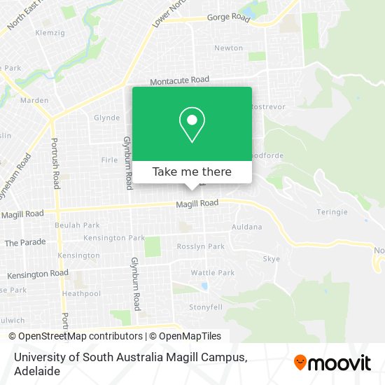 Mapa University of South Australia Magill  Campus