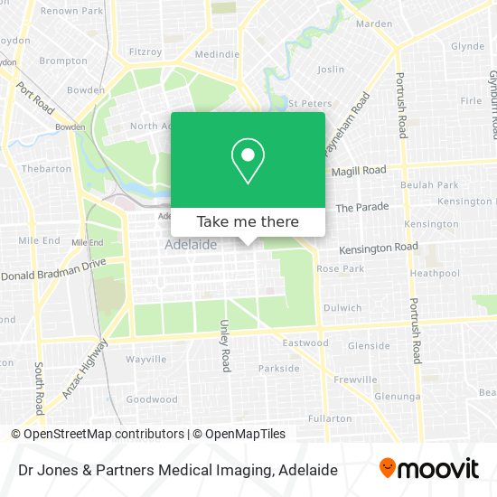 Mapa Dr Jones & Partners Medical Imaging