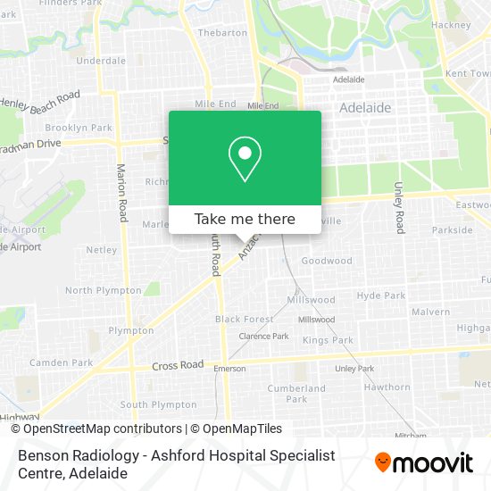 Benson Radiology - Ashford Hospital Specialist Centre map