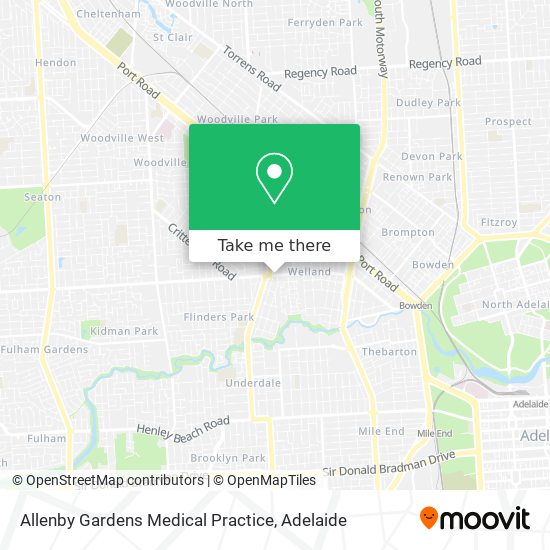 Mapa Allenby Gardens Medical Practice