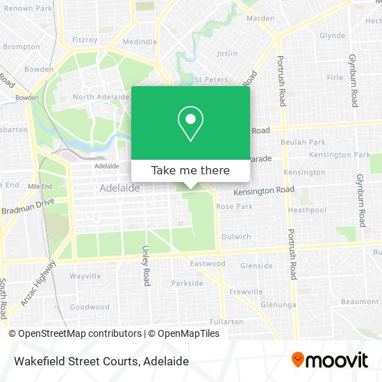 Wakefield Street Courts map
