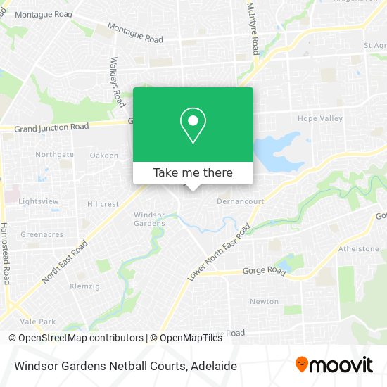 Mapa Windsor Gardens Netball Courts