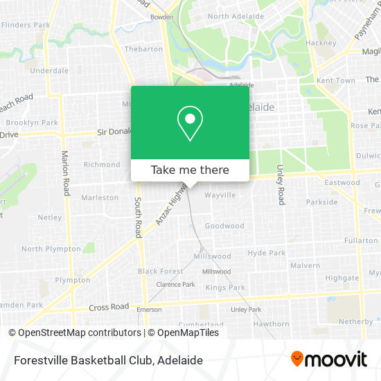 Mapa Forestville Basketball Club