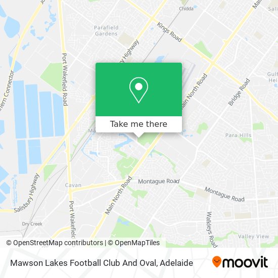 Mawson Lakes Football Club And Oval map
