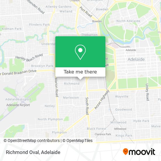 Mapa Richmond Oval