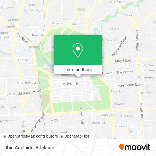 Mapa Ibis Adelaide