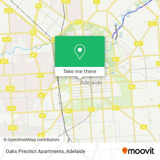 Oaks Precinct Apartments map