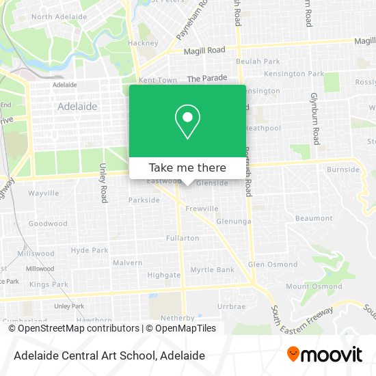 Mapa Adelaide Central Art School