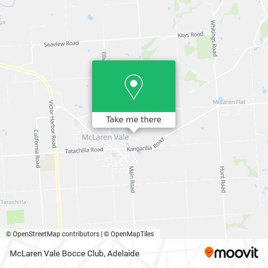 Mapa McLaren Vale Bocce Club