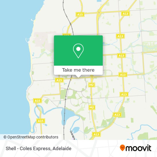 Mapa Shell - Coles Express