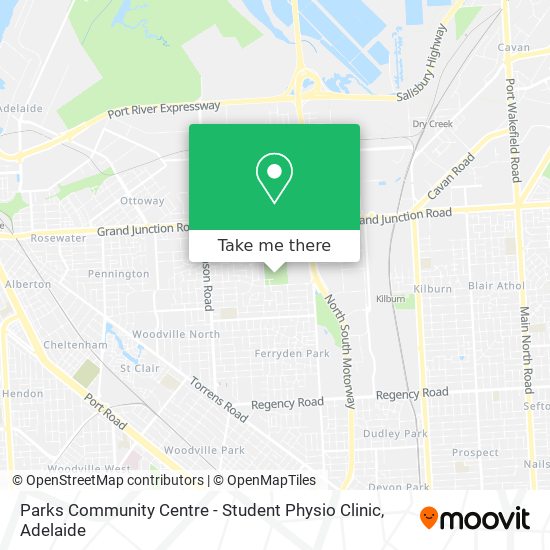 Parks Community Centre - Student Physio Clinic map