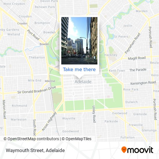 Mapa Waymouth Street