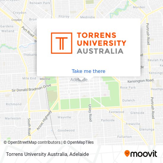 Mapa Torrens University Australia