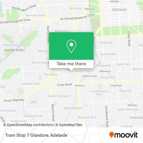 Tram Stop 7 Glandore map