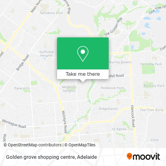 Mapa Golden grove shopping centre