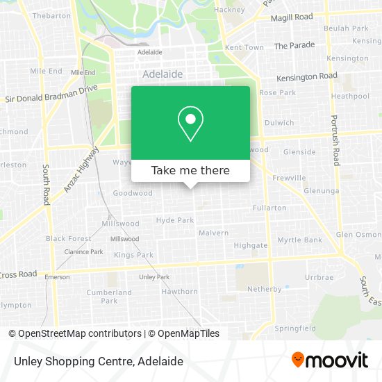 Mapa Unley Shopping Centre