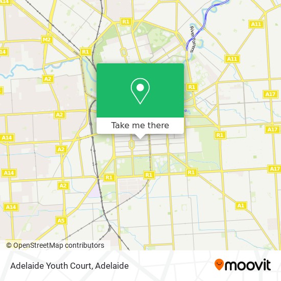 Mapa Adelaide Youth Court