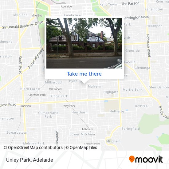 Mapa Unley Park