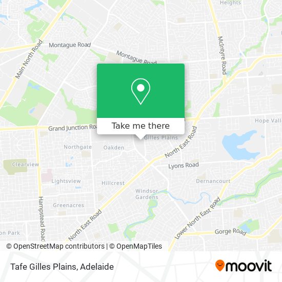 Mapa Tafe Gilles Plains