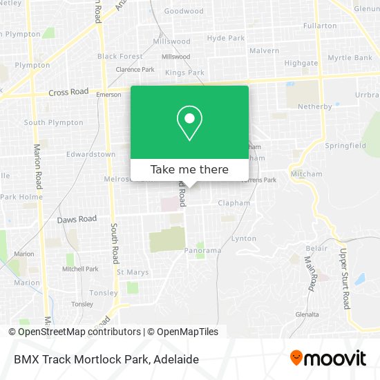 BMX Track Mortlock Park map