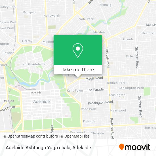 Adelaide Ashtanga Yoga shala map