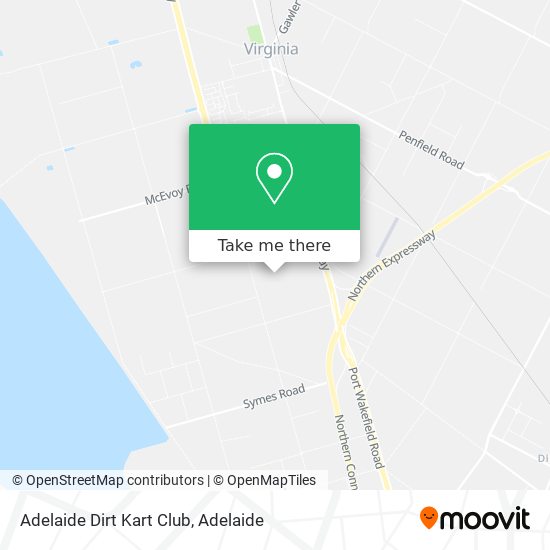 Mapa Adelaide Dirt Kart Club