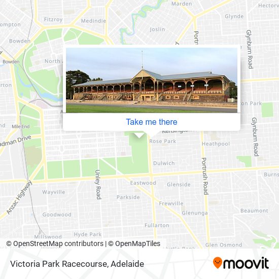 Mapa Victoria Park Racecourse