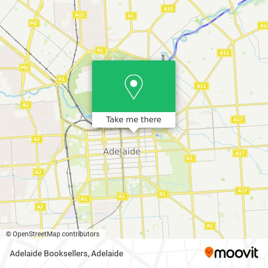 Adelaide Booksellers map