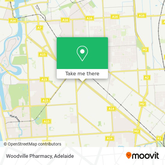 Mapa Woodville Pharmacy