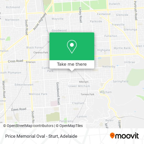 Price Memorial Oval - Sturt map