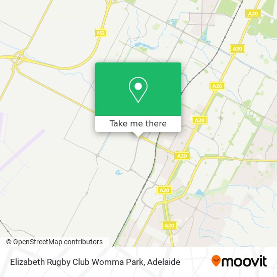 Mapa Elizabeth Rugby Club Womma Park