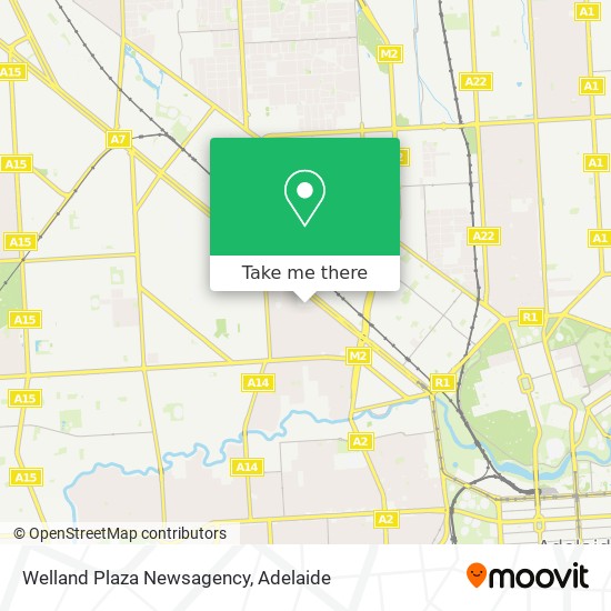 Mapa Welland Plaza Newsagency