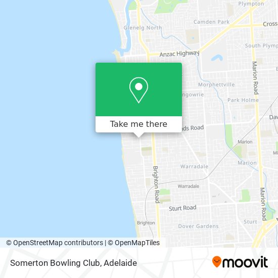 Somerton Bowling Club map